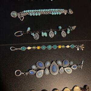 Lucky Brand Turquoise and Silver Bracelets